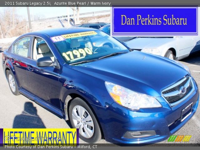 2011 Subaru Legacy 2.5i in Azurite Blue Pearl