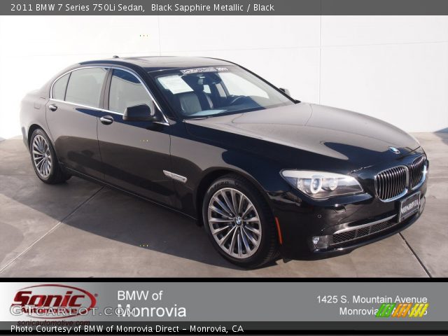 2011 BMW 7 Series 750Li Sedan in Black Sapphire Metallic