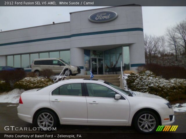 2012 Ford Fusion SEL V6 AWD in White Suede
