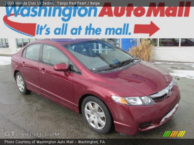2009 Honda Civic LX Sedan in Tango Red Pearl