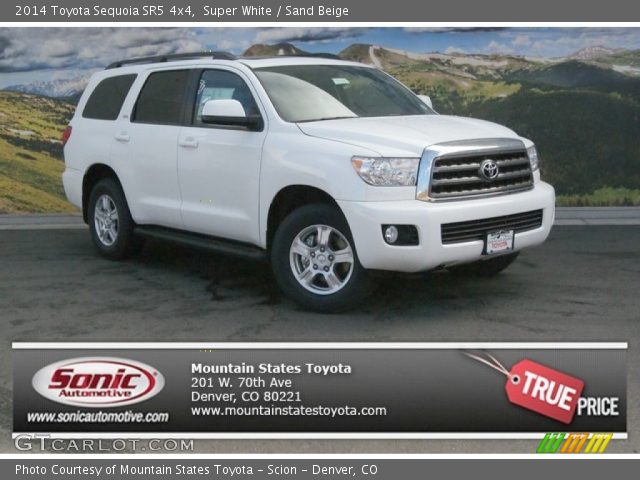 2014 Toyota Sequoia SR5 4x4 in Super White