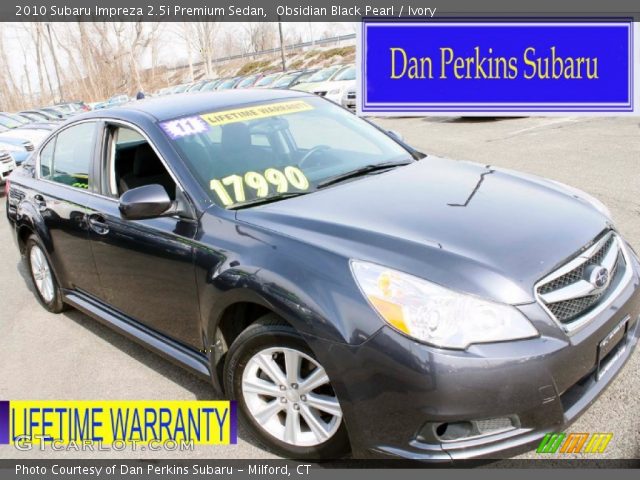 2010 Subaru Impreza 2.5i Premium Sedan in Obsidian Black Pearl