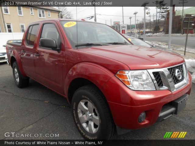 2013 Nissan Frontier SV V6 Crew Cab 4x4 in Lava Red