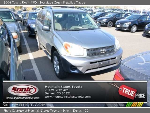 2004 Toyota RAV4 4WD in Everglade Green Metallic