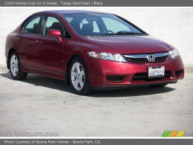 2009 Honda Civic LX-S Sedan in Tango Red Pearl