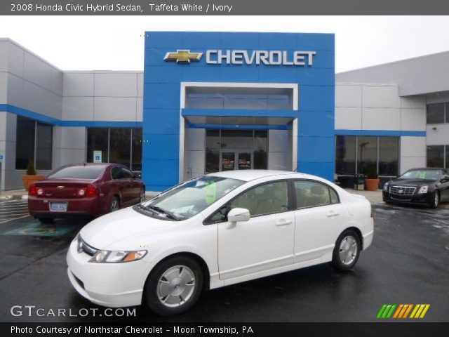 Taffeta White 2008 Honda Civic Hybrid Sedan Ivory