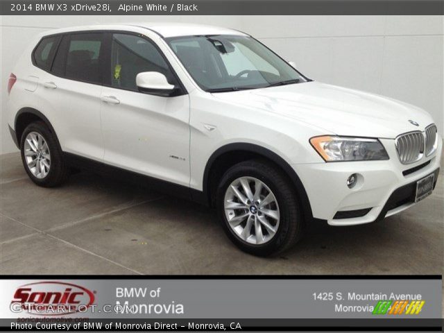 2014 BMW X3 xDrive28i in Alpine White