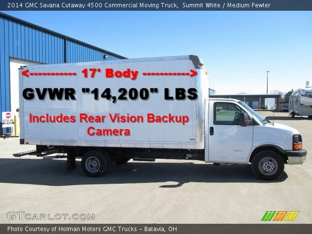2014 GMC Savana Cutaway 4500 Commercial Moving Truck in Summit White