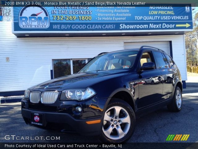 2008 BMW X3 3.0si in Monaco Blue Metallic