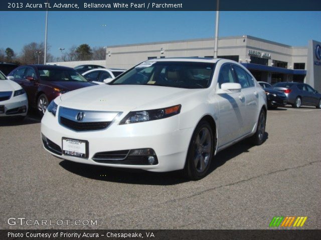 2013 Acura TL Advance in Bellanova White Pearl