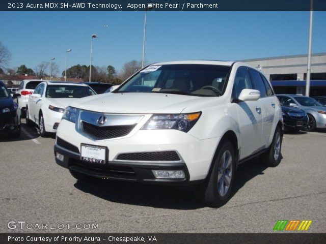 2013 Acura MDX SH-AWD Technology in Aspen White Pearl