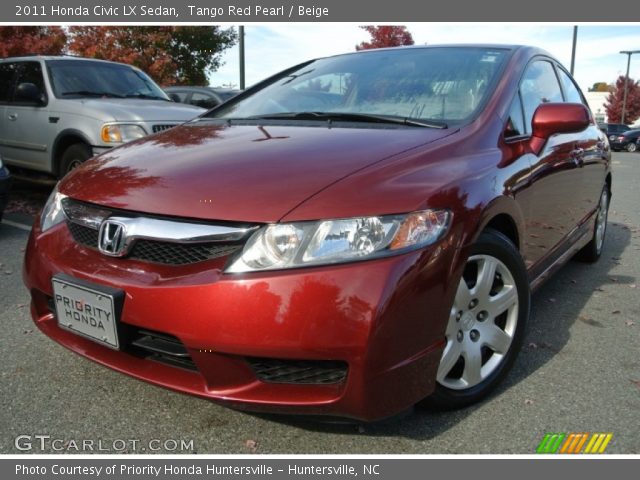 2011 Honda Civic LX Sedan in Tango Red Pearl