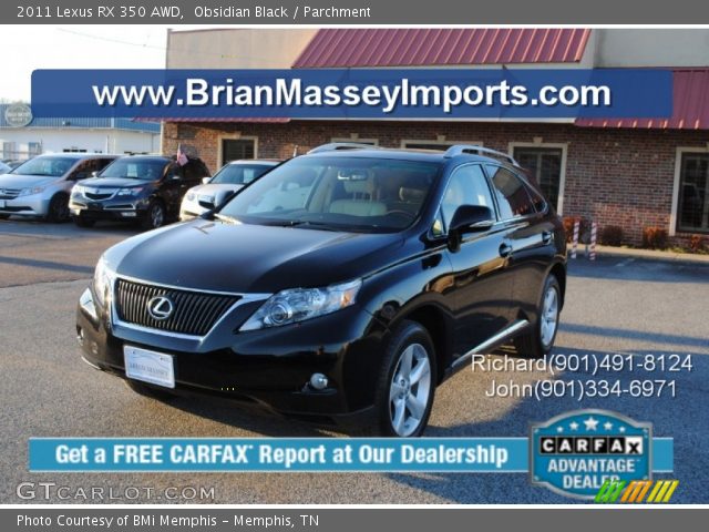 2011 Lexus RX 350 AWD in Obsidian Black