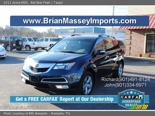 2011 Acura MDX  in Bali Blue Pearl