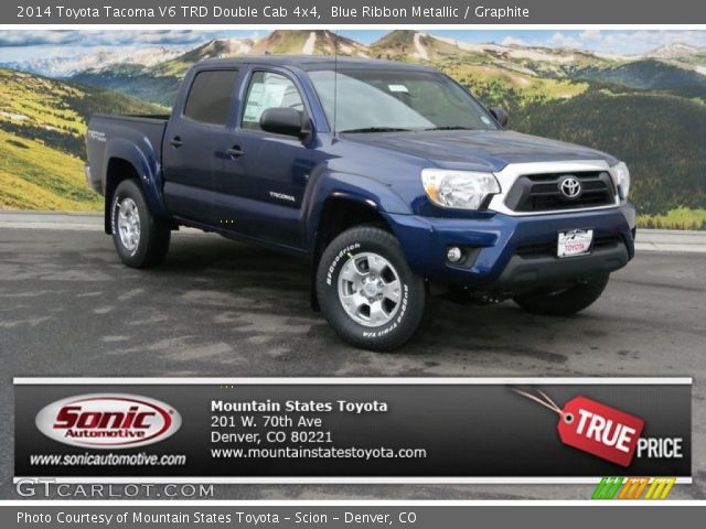 2014 Toyota Tacoma V6 TRD Double Cab 4x4 in Blue Ribbon Metallic