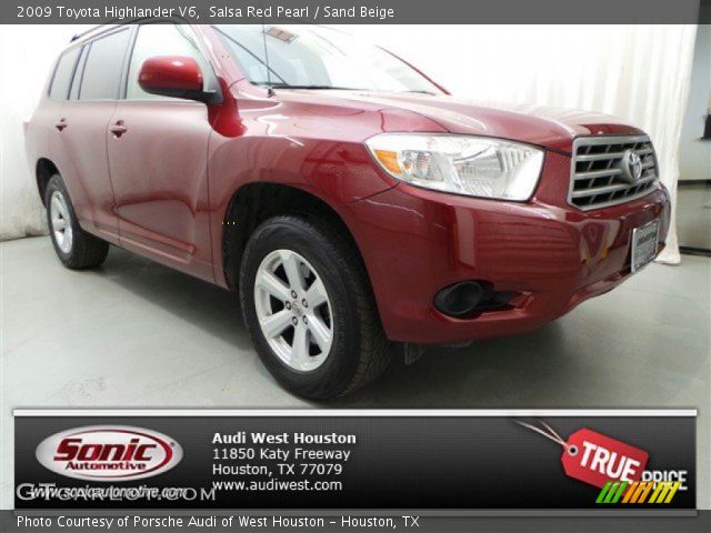 2009 Toyota Highlander V6 in Salsa Red Pearl