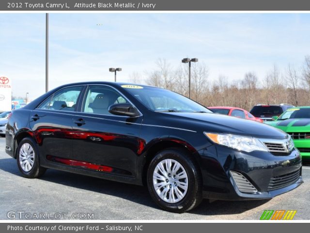 2012 Toyota Camry L in Attitude Black Metallic