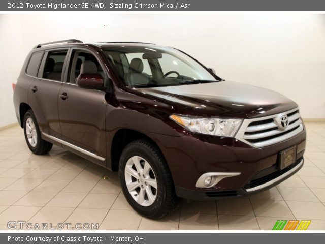 2012 Toyota Highlander SE 4WD in Sizzling Crimson Mica