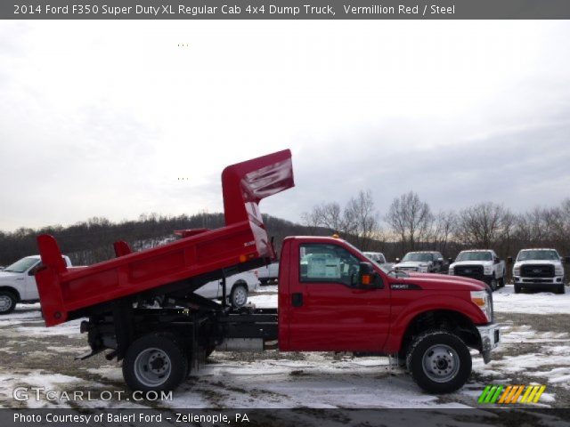 2014 Ford F350 Super Duty XL Regular Cab 4x4 Dump Truck in Vermillion Red