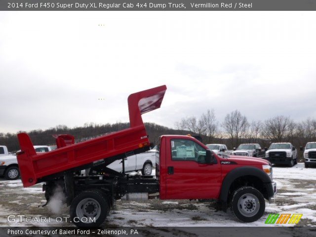 2014 Ford F450 Super Duty XL Regular Cab 4x4 Dump Truck in Vermillion Red