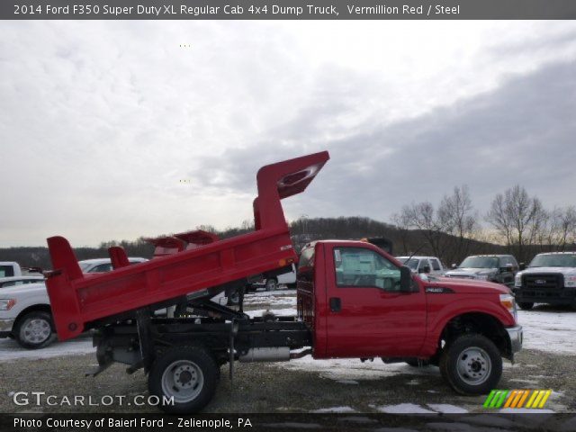 2014 Ford F350 Super Duty XL Regular Cab 4x4 Dump Truck in Vermillion Red