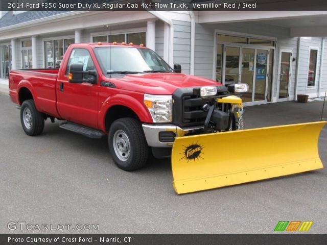 2014 Ford F350 Super Duty XL Regular Cab 4x4 Plow Truck in Vermillion Red