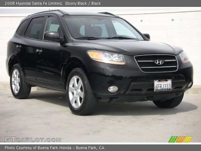2008 Hyundai Santa Fe Limited in Ebony Black