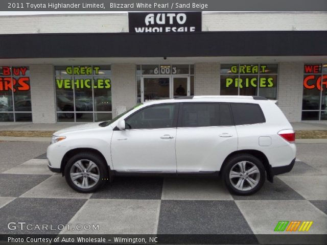 2011 Toyota Highlander Limited in Blizzard White Pearl