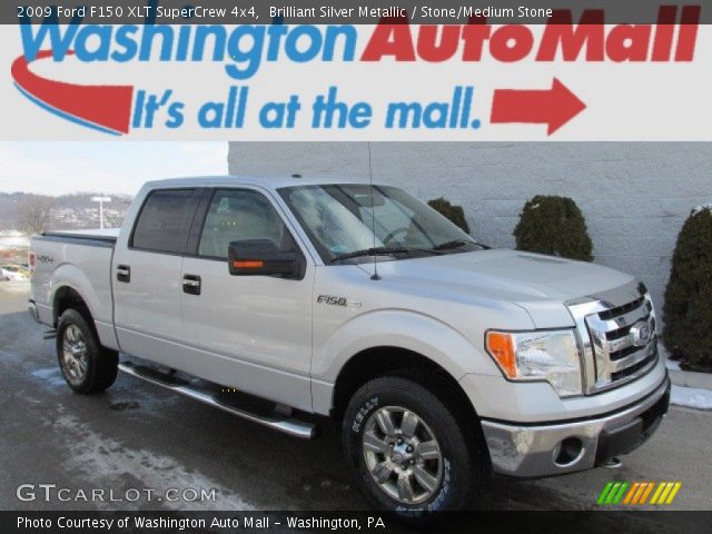 2009 Ford F150 XLT SuperCrew 4x4 in Brilliant Silver Metallic