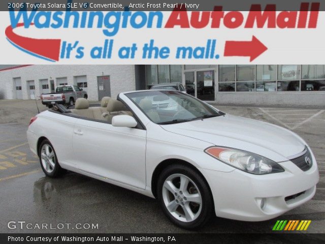 2006 Toyota Solara SLE V6 Convertible in Arctic Frost Pearl