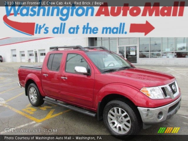 2010 Nissan Frontier LE Crew Cab 4x4 in Red Brick