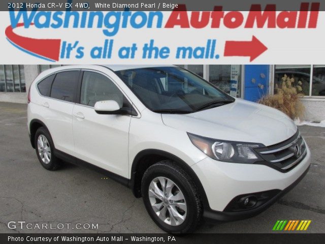 2012 Honda CR-V EX 4WD in White Diamond Pearl