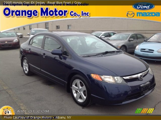 2008 Honda Civic EX Sedan in Royal Blue Pearl