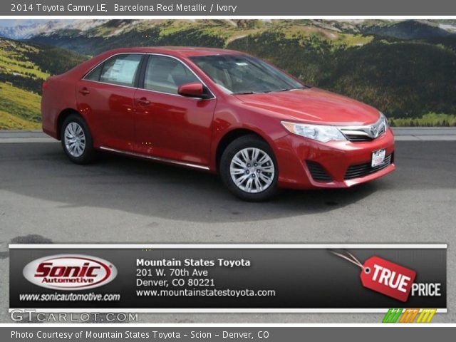 2014 Toyota Camry LE in Barcelona Red Metallic