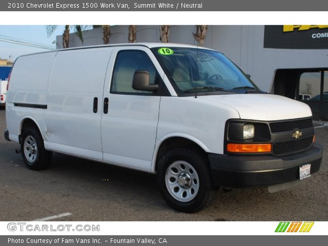 2010 Chevrolet Express 1500 Work Van in Summit White