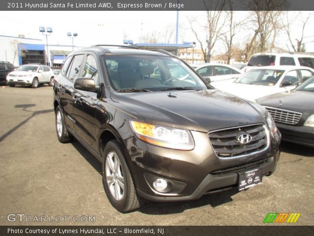 2011 Hyundai Santa Fe Limited AWD in Espresso Brown