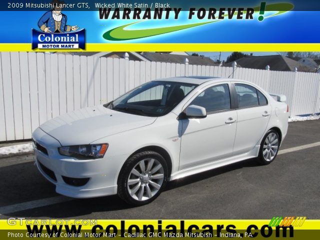 2009 Mitsubishi Lancer GTS in Wicked White Satin