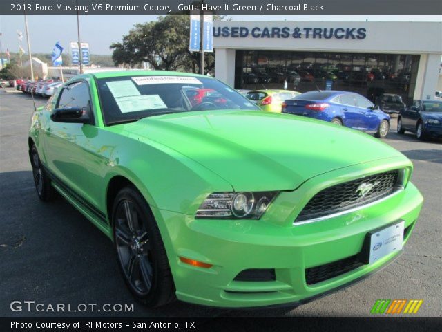 2013 Ford Mustang V6 Premium Coupe in Gotta Have It Green