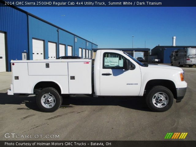 2014 GMC Sierra 2500HD Regular Cab 4x4 Utility Truck in Summit White