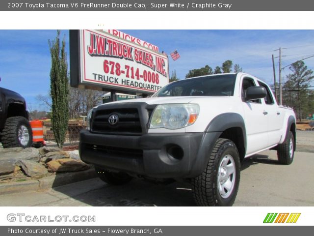 2007 Toyota Tacoma V6 PreRunner Double Cab in Super White