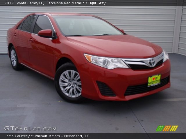 2012 Toyota Camry LE in Barcelona Red Metallic