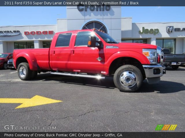 2011 Ford F350 Super Duty Lariat Crew Cab 4x4 Dually in Vermillion Red