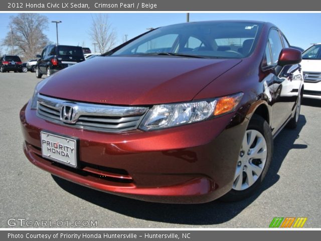 2012 Honda Civic LX Sedan in Crimson Pearl