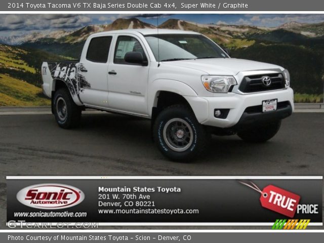 2014 Toyota Tacoma V6 TX Baja Series Double Cab 4x4 in Super White