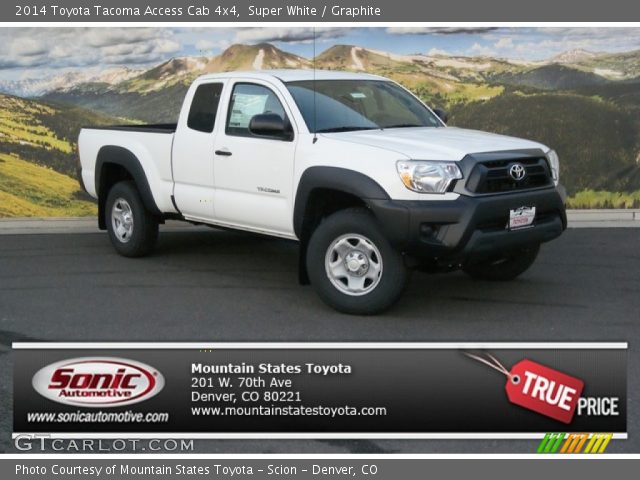 2014 Toyota Tacoma Access Cab 4x4 in Super White