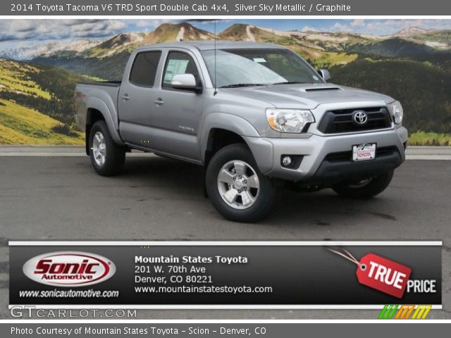 2014 Toyota Tacoma V6 TRD Sport Double Cab 4x4 in Silver Sky Metallic