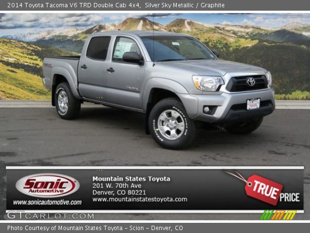 2014 Toyota Tacoma V6 TRD Double Cab 4x4 in Silver Sky Metallic