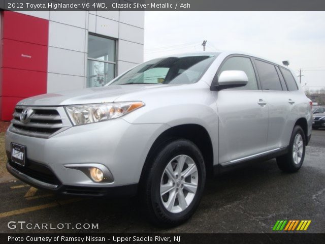 2012 Toyota Highlander V6 4WD in Classic Silver Metallic