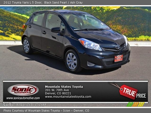 2012 Toyota Yaris L 5 Door in Black Sand Pearl