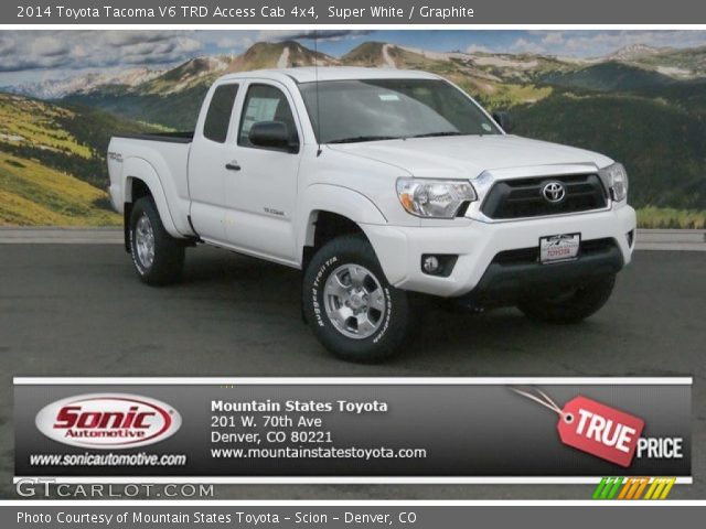 2014 Toyota Tacoma V6 TRD Access Cab 4x4 in Super White